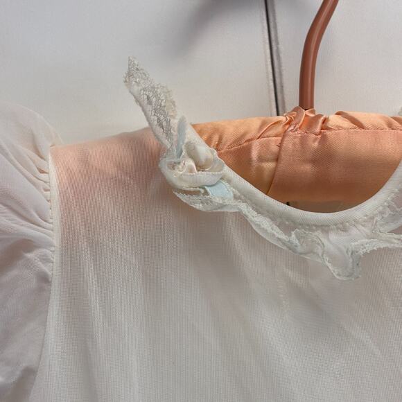 Vintage Infant Girl Delicate Tiered Christening Slip Dress Dainty Lace Victorian - Picture 5 of 8